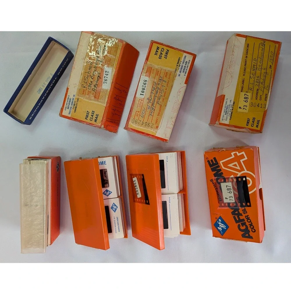 Agfa Vintage 35mm Slides Lot 4 Boxes Agfachrome 64 Color Transparencies 1962
